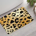 thumbnail image 2 of Gold and Black Of Leopard Print Bathroom Rugs Mat,Non Slip Microfiber Bathroom Rug,Rubber Backing,Soft Bathroom Mats for Bathroom Floor,Tub and Shower,17x27in(43x68cm), 2 of 5