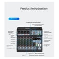 thumbnail image 4 of 6 Way Mixer Computer Recorder Mobile Phone Sound Card Stage Bluetooth USB Live Broadcast Computer Recording DJ  Equipment ,Smart Fader, 4 of 5