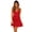 Red, variant on Summer Dresses for Women 2026 V-Neck Spaghetti Strap Bowknot Backless Sleeveless Lace Mini Swing Skater Dress