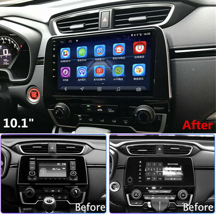 Dasaita 9 Android 8.0 Single Din Car Stereo Audio for Honda CRV 2007-2011 Single Din Car GPS Navigation Head Unit Support WiFi Carplay Google Play Hand-Free DAB GPS Steering Wheel Control