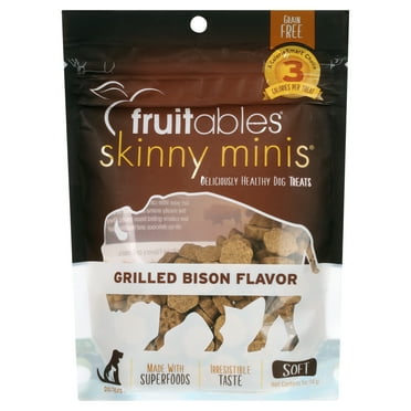Fruitables Skinny Minis Grilled Bison Soft Dog Treats 5oz