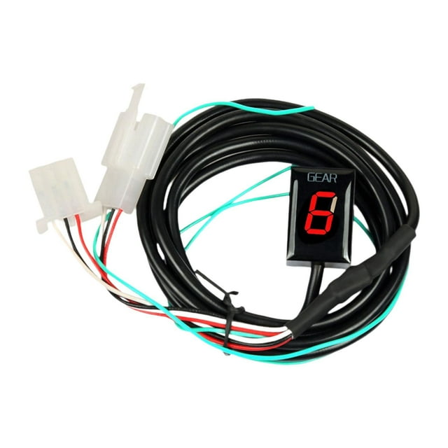 Indicador de marcha de motocicleta con pantalla LED, accesorios de modificación profesional Rojo