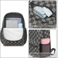 thumbnail image 4 of Gray and Black Checkered Pattern 17" School Backpacks for Teens,Waterproof Oxford Fabric,S-Shape Padded Straps for School,Travel,Hiking,Camping, 4 of 6