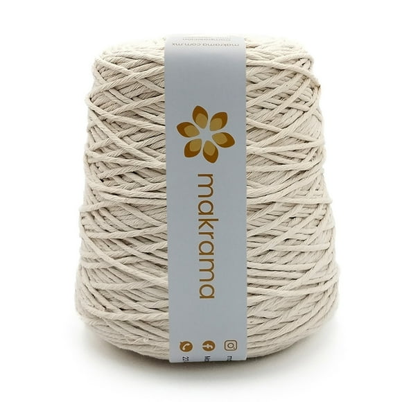 Makrama Hilaza de Algodón para Macramé 2mm 1kg Crudo Makrama Hilaza 2mm