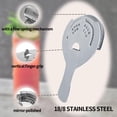 thumbnail image 3 of Januofit Silver Cocktail Strainer for Drinks 2 Prong Hawthorne Strainer with Removable Spring Stainless Steel Bartending Strainer, 3 of 7