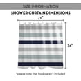 thumbnail image 7 of Creative Products Navy Gray Chunky Stripes 71x74 Shower Curtain, 7 of 7
