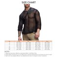 thumbnail image 3 of Men Hollow See Through Top Men See Through Knit Top Men Hollow See Through Undershirt Men Hollow See Through Top Lightweight Grid Pure Color Breathable Long Sleeve Knit Undershirt ANGGREK Otros, 3 of 5