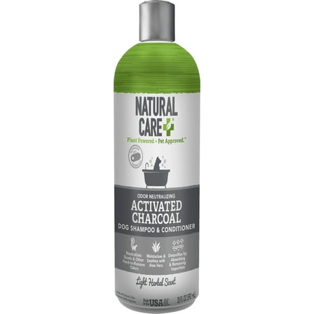 Natural Care Charcoal Shampoo for Dogs - Light Herbal Scent- 20oz.