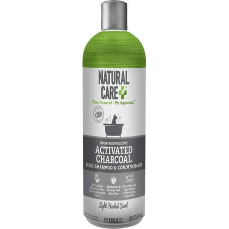Natural Care Charcoal Shampoo for Dogs - Light Herbal Scent- 20oz.
