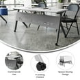 thumbnail image 6 of Emma + Oliver Heavy-Duty Flip Top Training Table with Nesting Design, Privacy Panel, Y-Legs, 1" White Tabletop, Gray Metal Frame - 60" x 24", 6 of 13