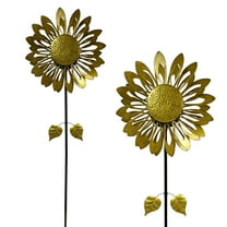 Alpine Corporation 85"H Sunflower Kinetic Wind Spinner Garden Stake
