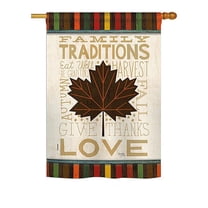 Breeze Decor BD-HA-H-113078-IP-BO-DS02-US 28 x 40 in. Seasonal Harvest & Autumn Impressions Decorative Vertical House Flag - Family Traditions Fall