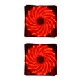 thumbnail image 4 of Injueey 120mm LED Ultra silencioso computadora PC ventilador con cubierta 15 LEDs 12V Cpu disipador de calor enfriador ventilador de rojo 12cm 2piezas, 4 of 6