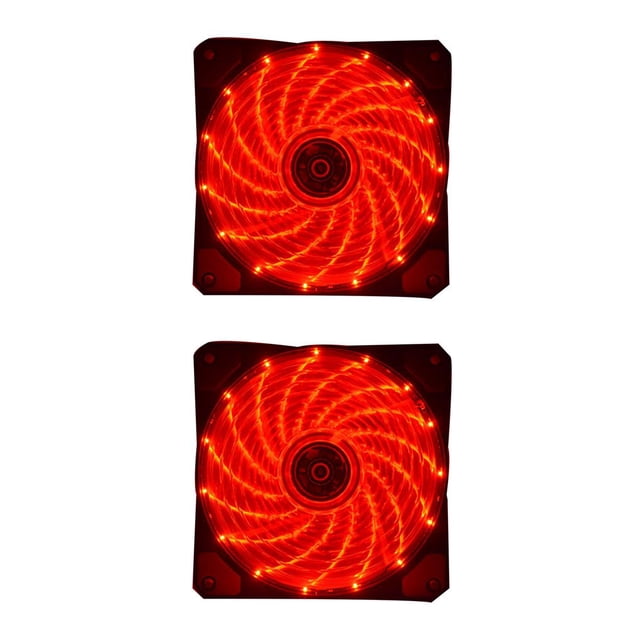 Methold 120mm LED Ultra silencioso computadora PC ventilador con cubierta 15 LEDs 12V Cpu disipador de calor enfriador ventilador de rojo 12cm 2piezas