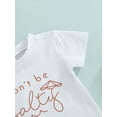 thumbnail image 6 of Infant Baby Lettering Short Sleeve T-shirt Tops Tee Elastic Drawstring Waist Shorts, 6 of 9