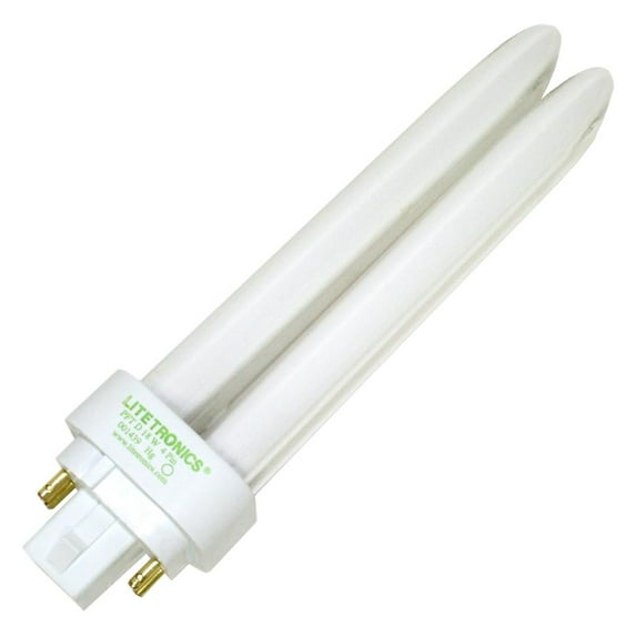 Litetronics 49620 - L-12215 18W T4 D G24Q-2 2700K 4-PIN Double Tube 4 Pin Base Compact Fluorescent Light Bulb
