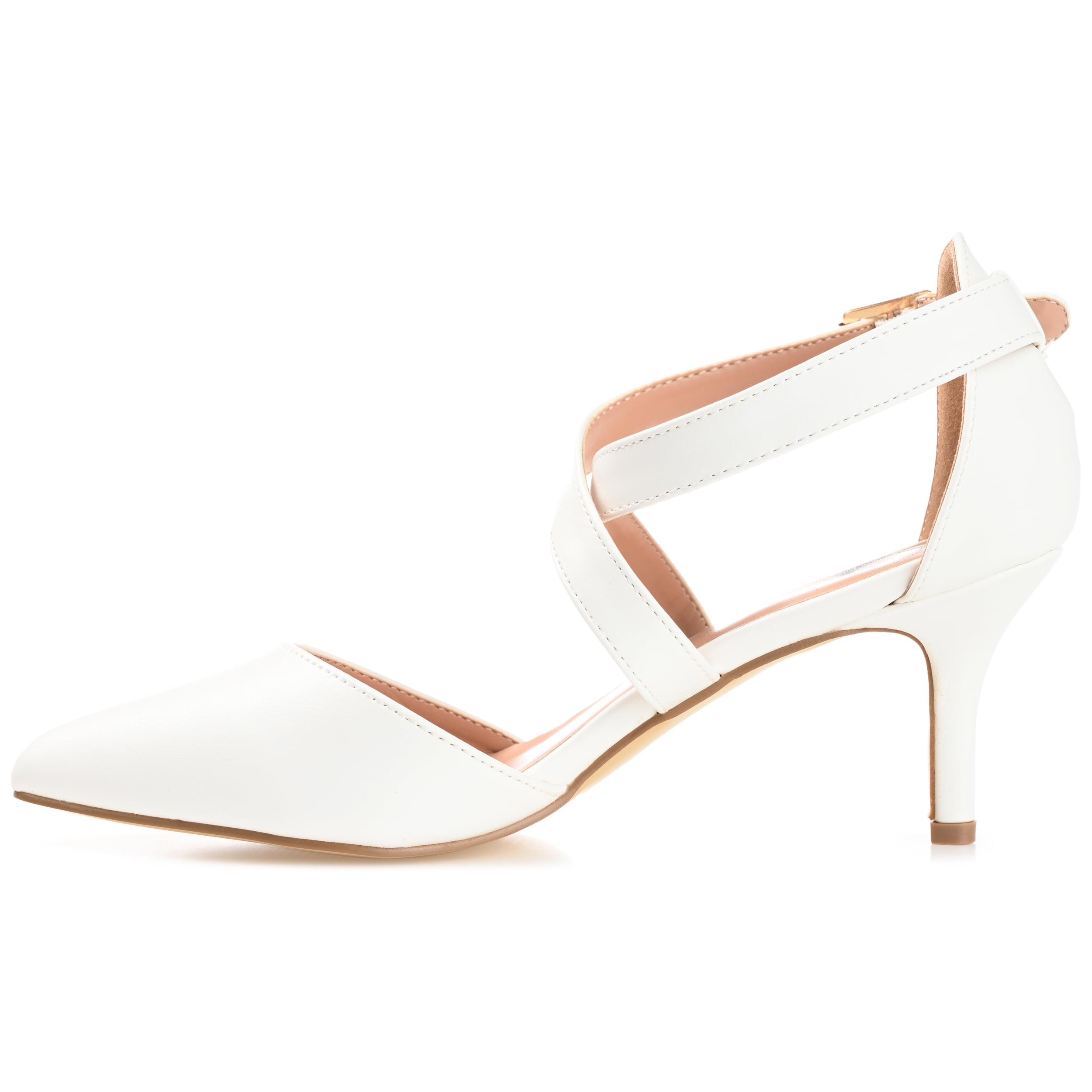 Journee Womens Riva Pointed Toe Mid Heel Pumps, Widths Available