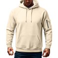 thumbnail image 2 of HappyYEE Men’s Fleece Hoodie Loose Drawstring Hooded Sweatshirt with Pockets Fall Long Sleeve Casual Pullover Tops 3XL, 2 of 6