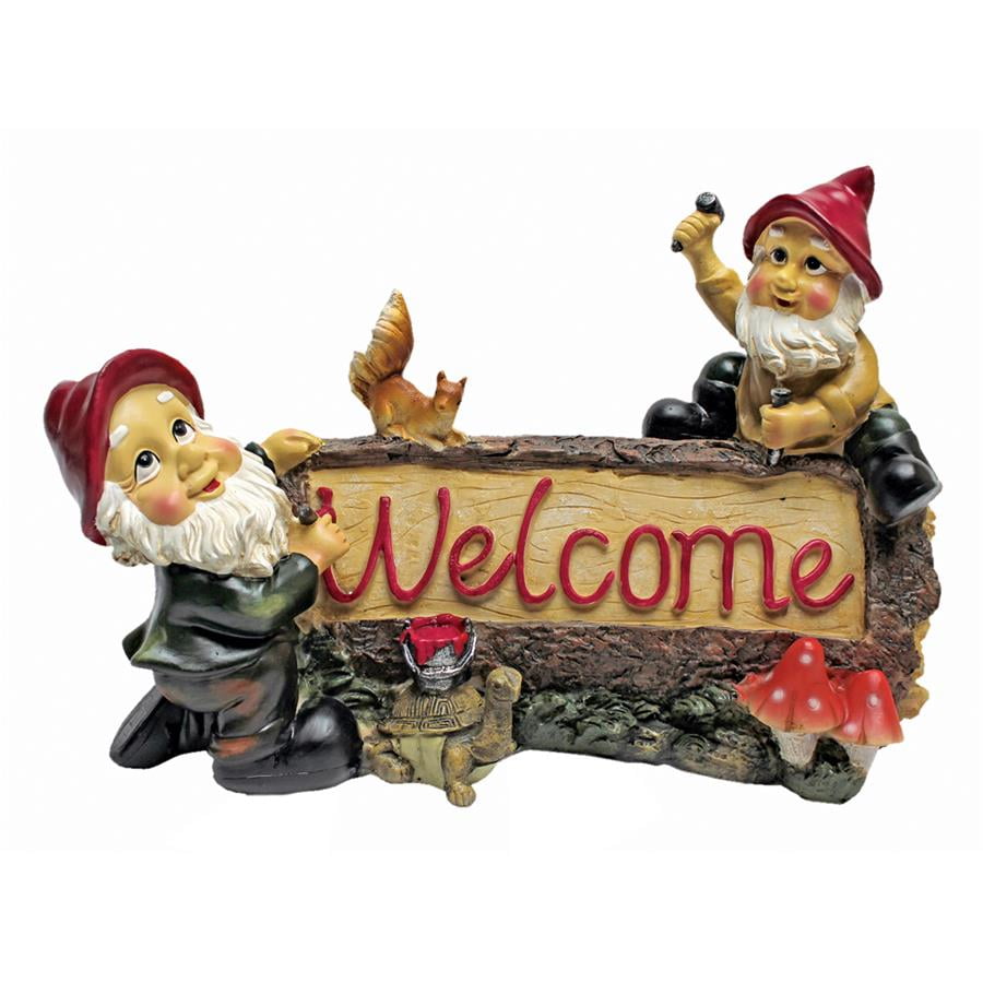 Greetings from the Garden Gnomes Welcome Statue by Design Toscano