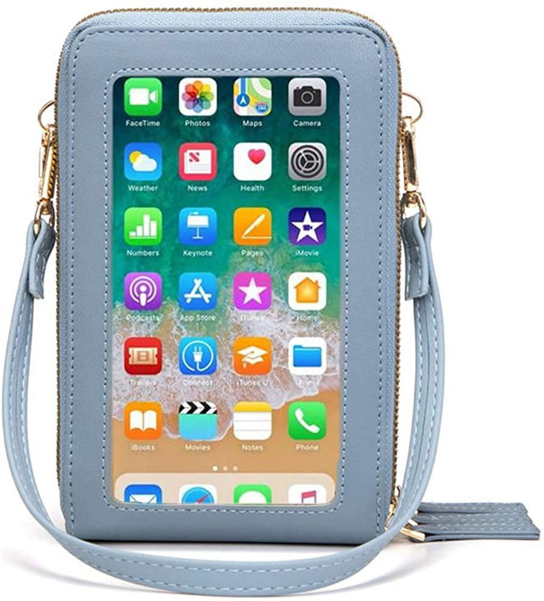 Sac Messager pour Téléphone Portable à Écran Tactile - Bleu Clair