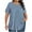 Navy#, variant on cocolona Womens Plus Size Summer Tops Crew Neck Short Sleeve Front Pleated T-shirts Casual Loose Tie Dye Tees Blouse