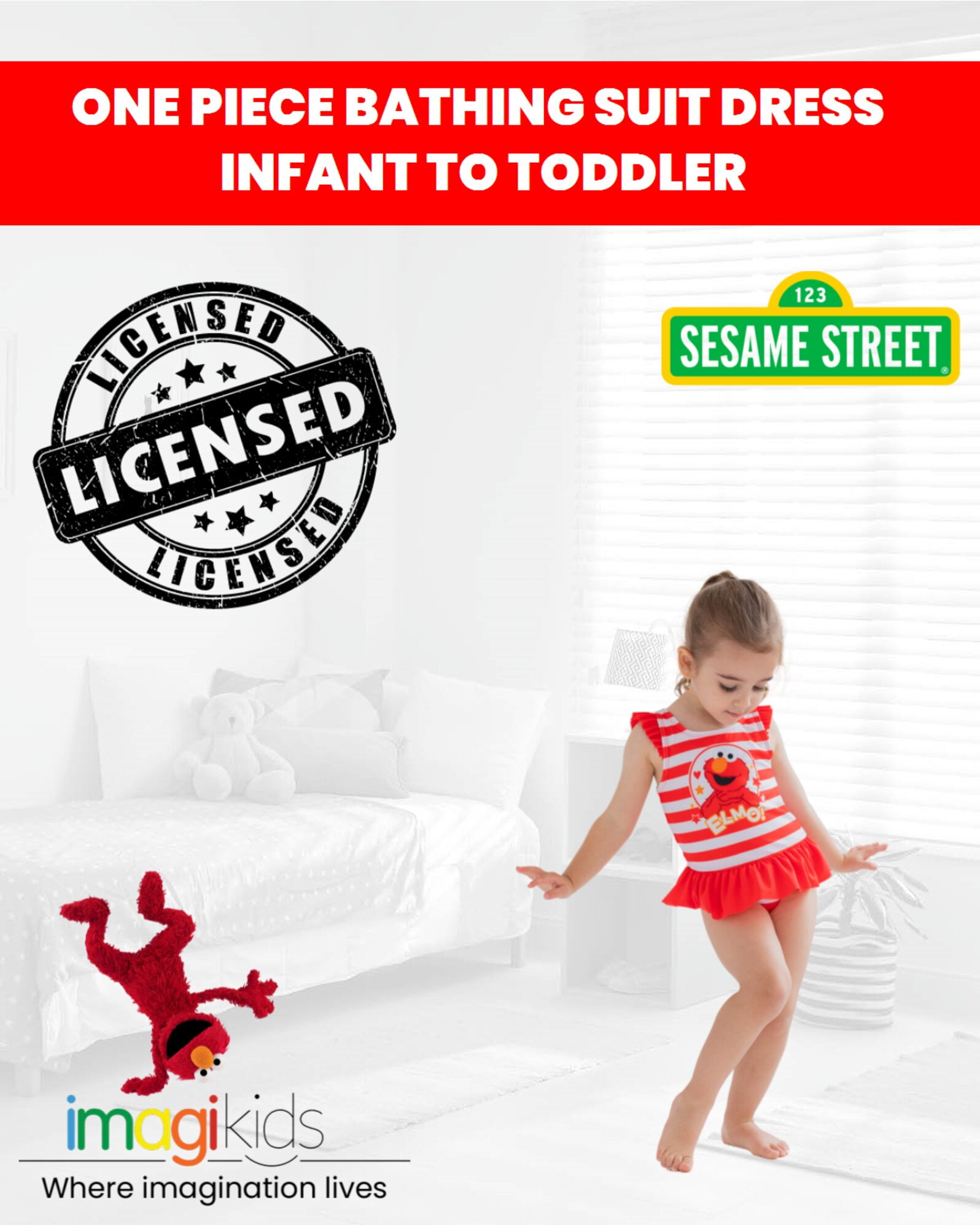 Elmo bathing suit 3t hotsell
