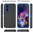 thumbnail image 2 of For Motorola Moto G Stylus 5G 2024 Case, Defender Phone Case For Moto G Stylus 5G 2024 6.7",Takfox Heavy Duty Shockproof Rugged Rubber Full Body Protective, 3 in 1 Hybrid Bumper Cover (Black/Blue), 2 of 8