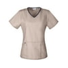 Women's V-Neck Scrub Top with Front Fashion Seam Detail