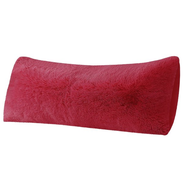 Unique Bargains Faux Fur Body Pillow Case With Zipper 20 X 48 Red Walmart Com Walmart Com