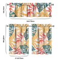thumbnail image 6 of Kitchen Curtains 36 Inch Short - 3 Panel Set, Rod Pocket Window Curtain with Tropical Leaf Botanical Print, 100% Polyester for Farmhouse, Cafe, Kitchen, Bedroom, Easy Wash, 6 of 6