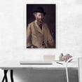 thumbnail image 2 of ARTCANVAS Self-Portrait with Palette 1879 Canvas Art Print by Edouard Manet - Size: 26" x 18" (1.50" Deep), 2 of 9