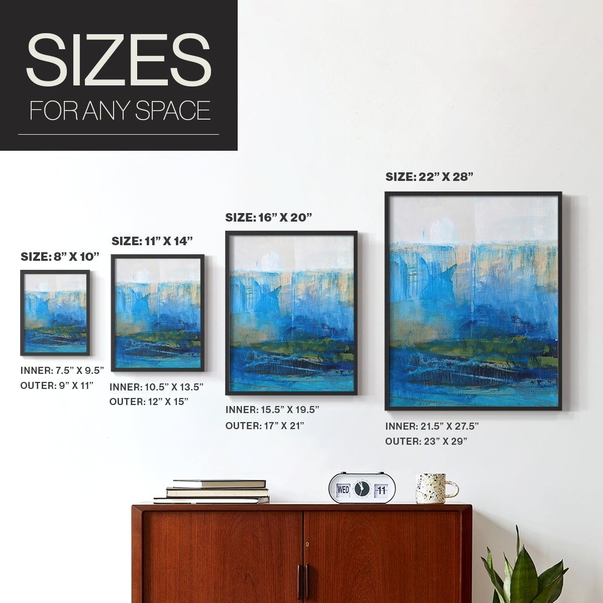 Bay Walk II in Paper Solid Wood 16 x 20 Framed Print