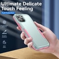 thumbnail image 3 of for iPhone 12/12 Pro Case, Phone Case Heavy Duty 2 in 1 Full Body Rugged Shockproof Hybrid Hard PC Soft TPU Bumper Drop Protective Girls Women Boy Men Covers for iPhone 12/12 Pro, Green+Pink, 3 of 7