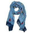 thumbnail image 3 of Peach Couture Cute Vintage Lightweight Graphic Finch Bird Print Scarf, 3 of 10