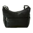 thumbnail image 4 of Women's Genuine Leather Purse Adjustable Strap Mid Size Multi Pocket Shoulder Bag, 4 of 24