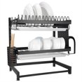 thumbnail image 4 of LAFGUR 2 Tier Stainless Steel Plate Dish Cutlery Drainer Drying Rack Drip Tray Holder, 4 of 8