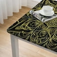 thumbnail image 5 of WYYP Gold Black Background Square Fitted Tablecloth 100% Polyester Fiber 36*36, 5 of 8