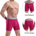 thumbnail image 3 of Men's Underwear Cotton Boxer Briefs Open Fly Tagless Underpants for Men 4 Pack, 3 of 6