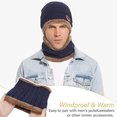 thumbnail image 4 of Conjunto de gorro y bufanda de invierno para hombre y mujer, gorro de punto cálido, gorro de invierno con forro polar grueso, calentador de cuello para hombres y mujeres, 4 of 5