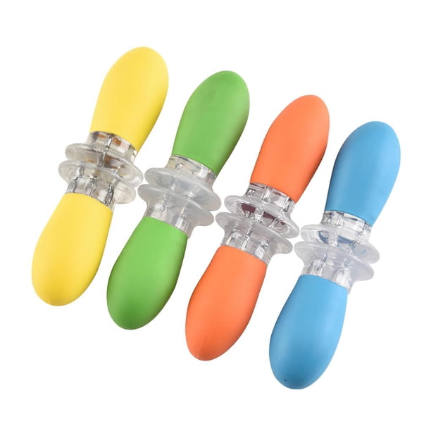 Inteprter 4 pares/8 piezas PP + TPR soportes de maíz con pinchos de acero inoxidable coloridos pinchos de maíz bonitos tenedores de mazorca prácticos Cocina y Comedor Inteprter HA021523-00