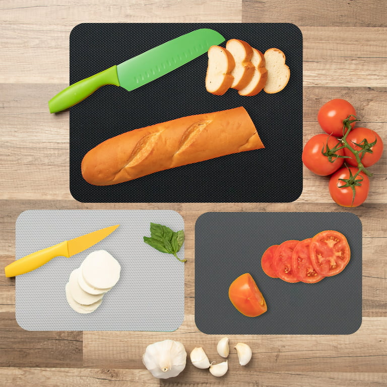 Simply Genius 8pk Plastic Cutting Board Set for Kitchen Prep, Flexible Non  Slip, Dishwasher Safe 