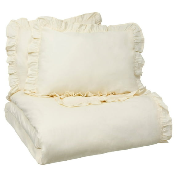 Vue Elements Ivory Rona 3 Piece Duvet Set