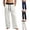 Gray, variant on Mens Wide Leg Sweatpants Drawstring Waist Baggy Pants with Pockets Trendy Patchwork Streetwear Gray XL