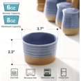 thumbnail image 2 of Hasense Ceramic Ramekins 8 oz, Creme Brulee Ramekins Set of 6, Small Baking Bowls for Pudding, Snack, Ice Cream, Serving Dip, Custard Cups, Holiday Gift, Oven Safe, Blue, 2 of 7