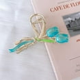 thumbnail image 3 of Candy Colors Flower Hair Sticks Oil Drip Alloy Hair Chopsticks Large Spring Hair Accessories for Women Girls[4 Packs], 3 of 4
