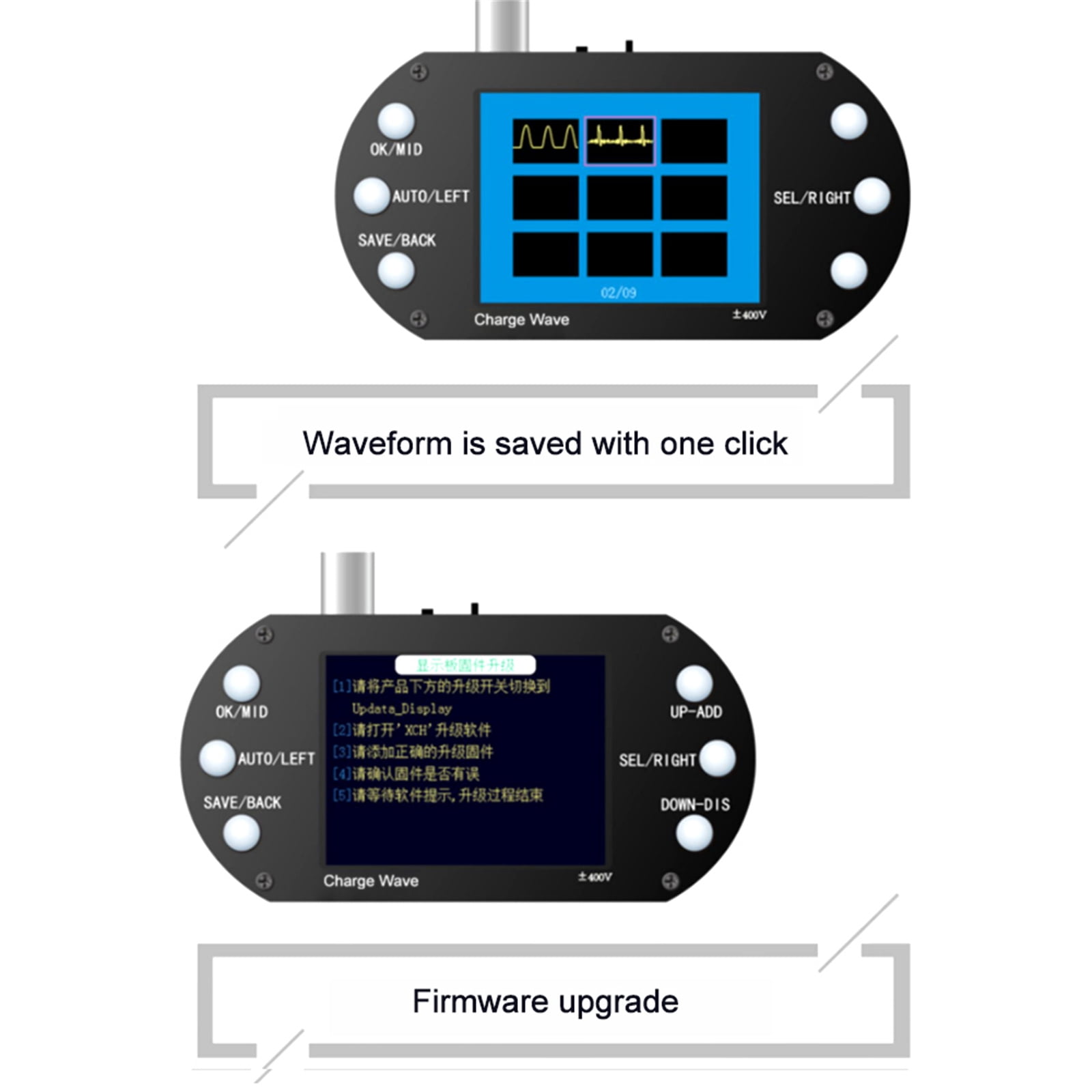 Multifunction Digital Oscilloscope Transistor-Tester Meter 2.5Mhz Sampling Rate 200Khz Bandwidth for Auto Repair