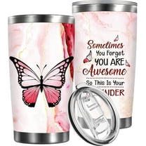 Inspirational Gifts for Women Butterfly Lovers Gift Ideas for Girls Spiritual Encouragement Butterflies Friends 20 oz Stainless Steel Tumbler Cup Birthday Gifts for Mothers Day Christmas
