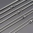 thumbnail image 5 of Stainless Steel Chain Necklace 16-36" Smooth Box Rope Silver 2/3/4/5/6/7Mm N69, 5 of 7