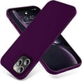 thumbnail image 1 of Compatible with iPhone 12 Pro Max Case 6.7 inch(2020),[Silky and Soft Touch Series] Premium Soft Liquid Silicone Rubber Full-Body Protective Bumper Case for iPhone 12 Pro Max (Purple), 1 of 5