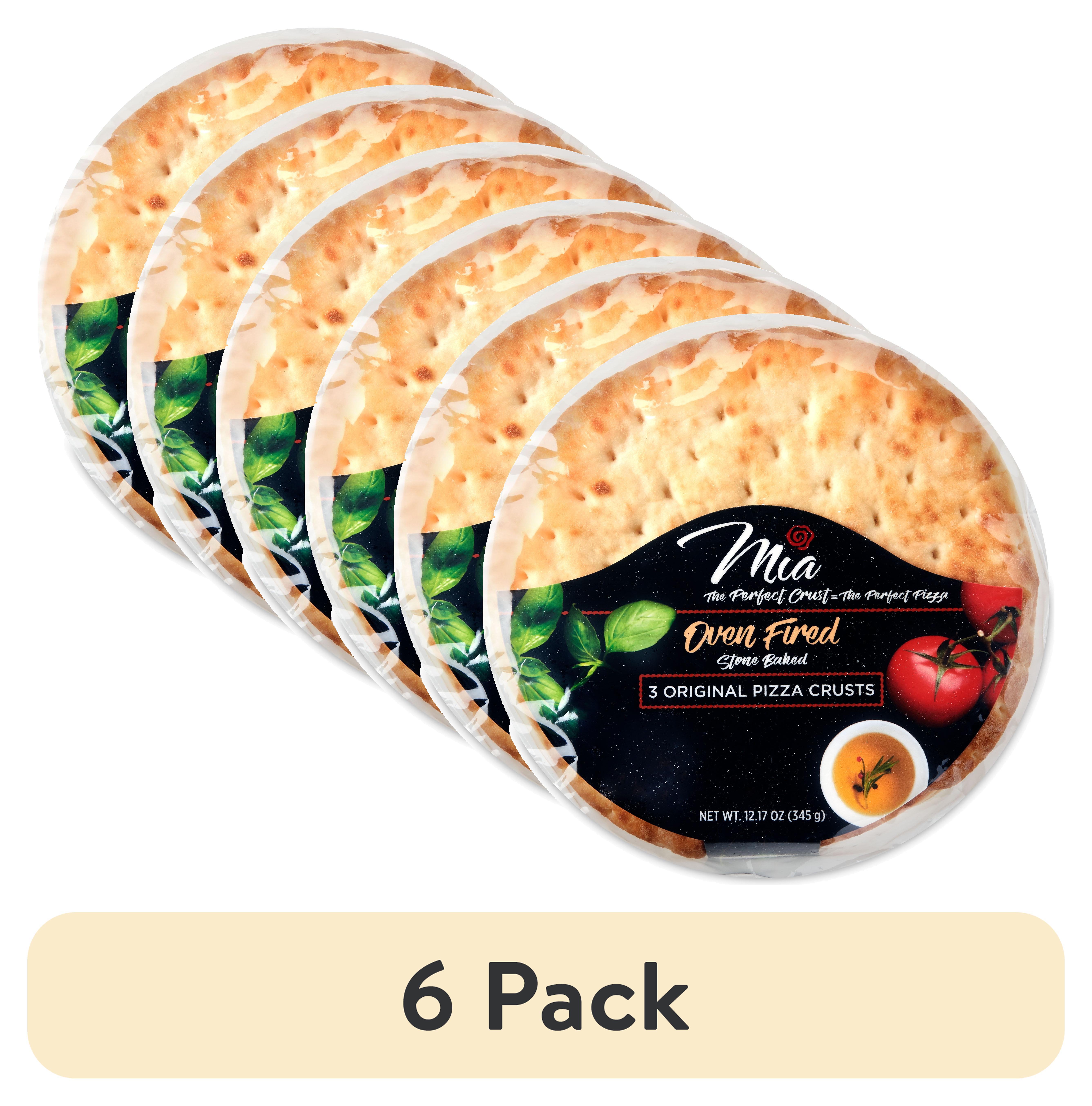 (6 pack) MIA brand 7" Oven-Fired, Stone-Baked, Original Pizza Crusts, 12.17 ounces, 3 Count